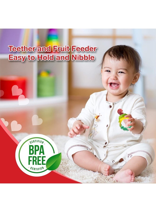 Luvlap Silicone Food/Fruit Nibbler with Extra Mesh, Soft Pacifier/Feeder, Teether for Infant Baby, Infant, Pearly Green, BPA Free - Image 3