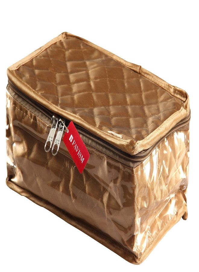 FAVISM multi purpose neckles locker box or make up organizer kit, golden - Image 2