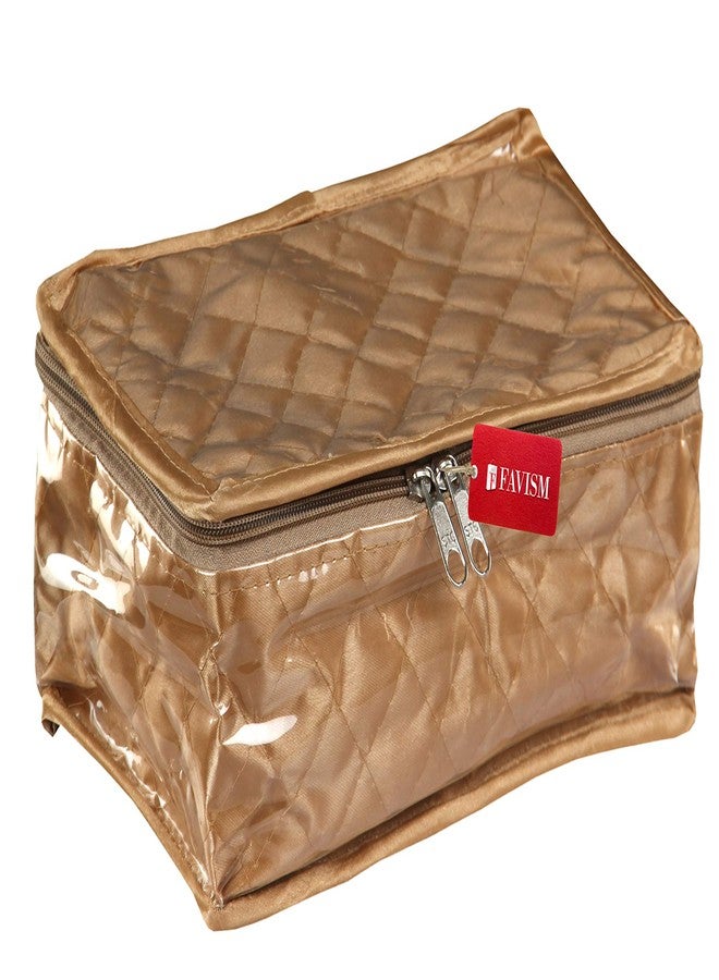 FAVISM multi purpose neckles locker box or make up organizer kit, golden - Image 4