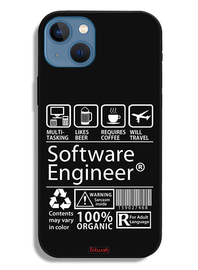 Tolwak Apple iPhone 13 Protective Case Software Engineer Sticker - Image 2