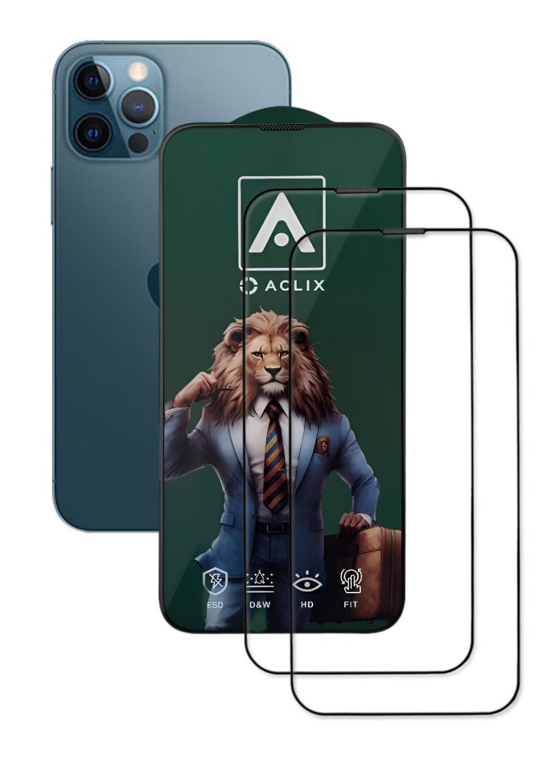أكاليكس قطعتين، واقي شاشة عالي الجودة لهاتف آيفون 12 برو ماكس - Image 1