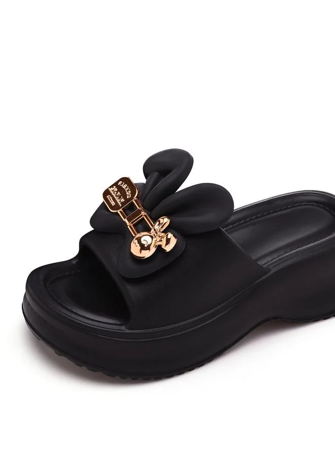 Take Two Black Bunny Ear Bedroom Slippers