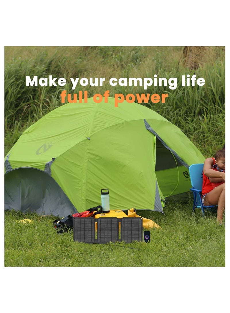 15W Portable Solar Panel Charger(5.5V/2.9A Max), Waterproof IP67 with USB Port Compatible with iPhone, iPad, Samsung for Outdoor Hiking Camping Backpacking  - Image 5