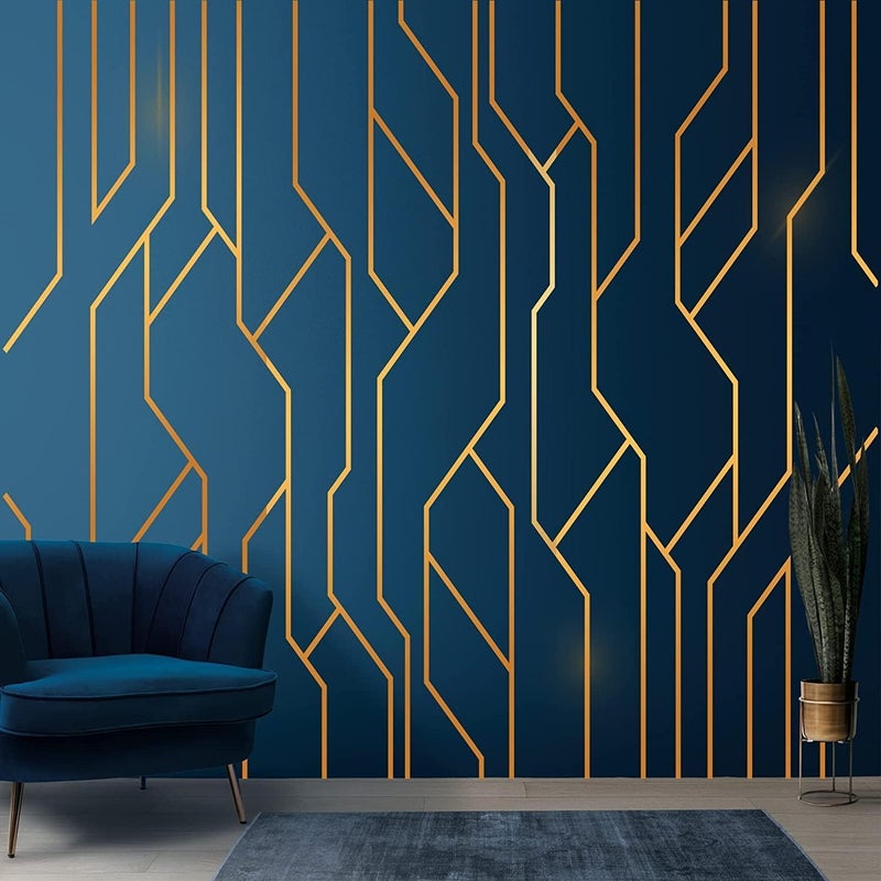 OLAFUR 50 Meters Golden Tape, Home Floor Wallpaper Waterproof Tiles, Tile gap Tiles Stickers for Floor Sticker Tape For Scrapbooking or Birthday Decoration Tape (Golden) - Image 5