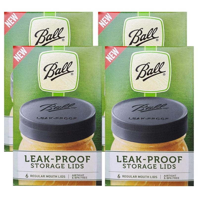 Ball Mason Jar Leak-Proof Lids, Wide Mouth, 6 CT (Pack of 3) - Image 1