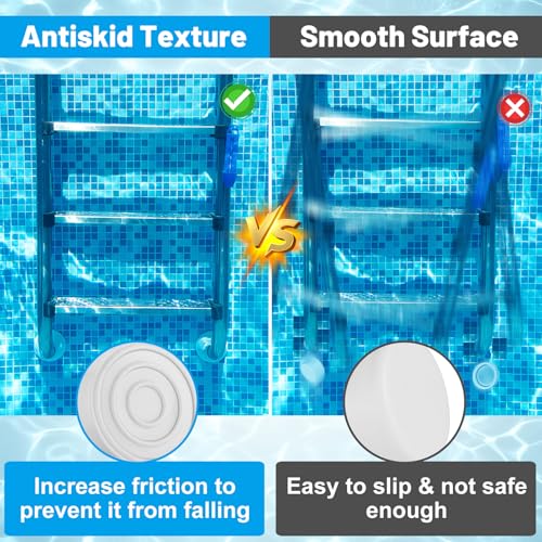 PAMASE Pool Ladder Bumpers for Inground Pool - 4Packs Inside Plug Caps fit 1.9" Standard Steps Tubing, Rubber Foot Cover Protect Swimming Pool Liner - Image 5