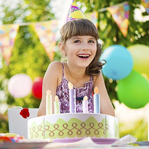 Imagination Generation 13 Piece Wood Happy Birthday Cake Set| Cake, Candles, Serving Tool & Tray|Party Roleplaying for Kids|Vanilla Cake - Image 4
