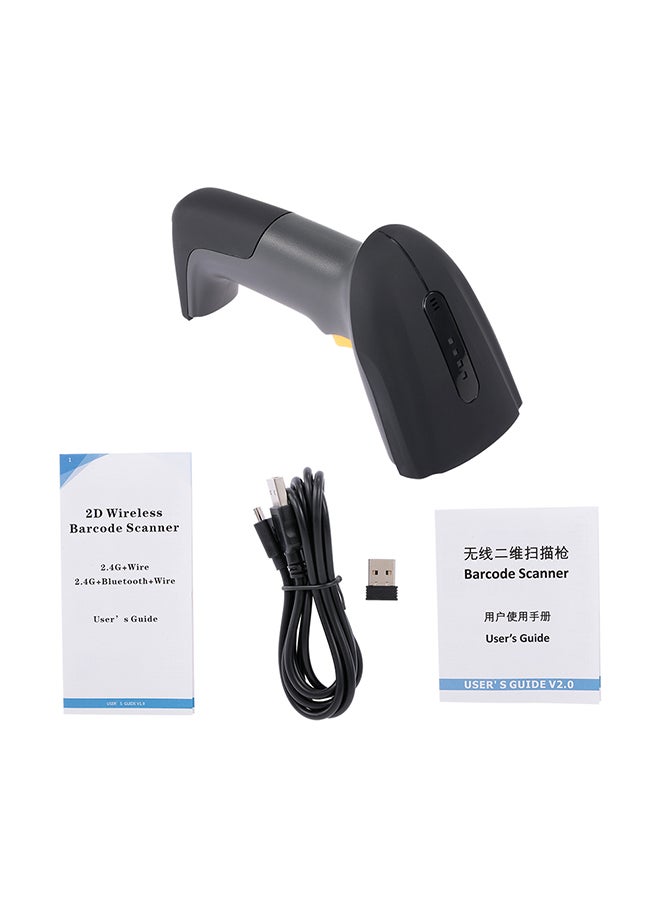 Loquat - 2D Wireless Barcode Scanner Qr Code Data Matrix Scanner Black - Image 1