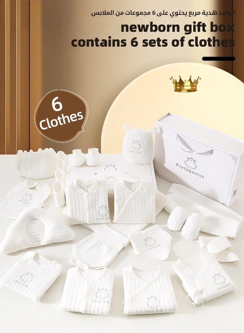 HOOKOR 28PCS Newborn Baby Gifts Set, Newborn Layette Gift Set, Baby Clothes Accessories Set for Boys and Girls, Premium Cotton, Perfect Gift Box with Beautifully Gift Box for Spring Summer Autumn Winter - Image 4