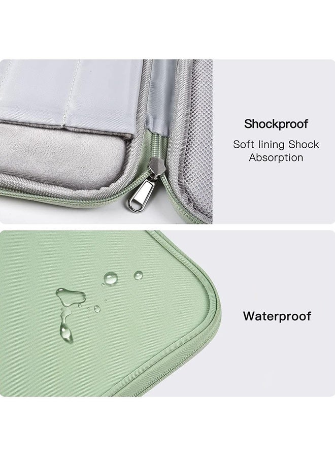 Wffo 13 inch Laptop Sleeve Bag Compatible with MacBook Air Mac Pro M1 Surface Lenovo Dell HP Computer Bag Accessories Polyester Case with Pocket - Green - Image 5