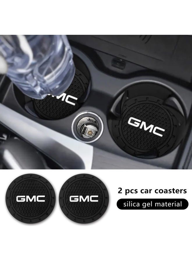 BFIVEANTE Car Cup Holder Coaster for GMC Silicone Cupholder Coaster,Car Interior Accessories,2.76 Inch 2 Pieces - Image 2