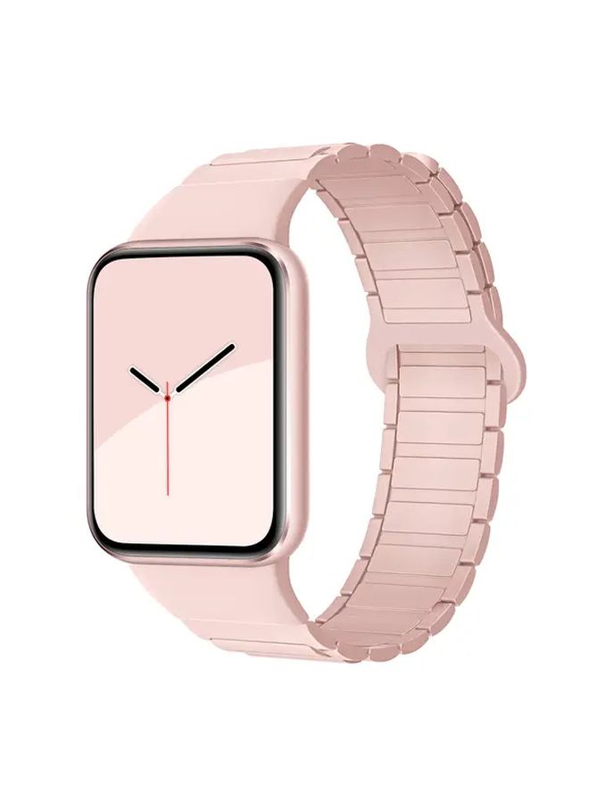 Silicone Sport Watch Band With Magnetic Buckle 5 Light Mint With Starlight - Image 4