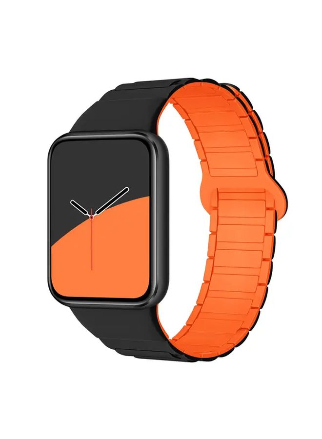 Silicone Sport Watch Band With Magnetic Buckle 5 Light Mint With Starlight - Image 2