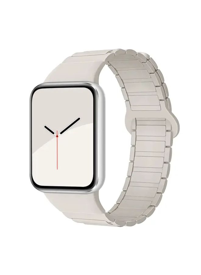 Silicone Sport Watch Band With Magnetic Buckle 5 Light Mint With Starlight - Image 5