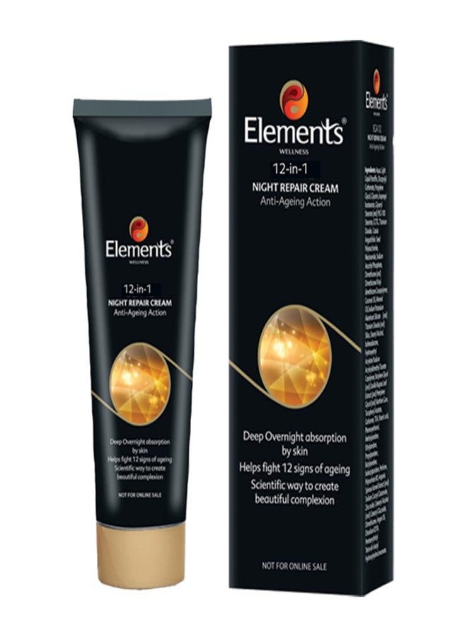 Elements Wellness 12 in 1 Night Repair Cream 25ml, Elements Wellness, 12 in 1 Day Night Repair - Image 1