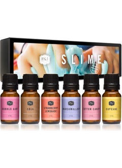 P&J Trading P&J Trading Fragrance Oil Slime Set | Bubble Gum, Cotton Candy, Cupcake, Strawberry Lemonade, Cola, Marshmallow Candle Scents for Candle Making, Freshie Scents, Soap Making, Diffuser Oil Scents 