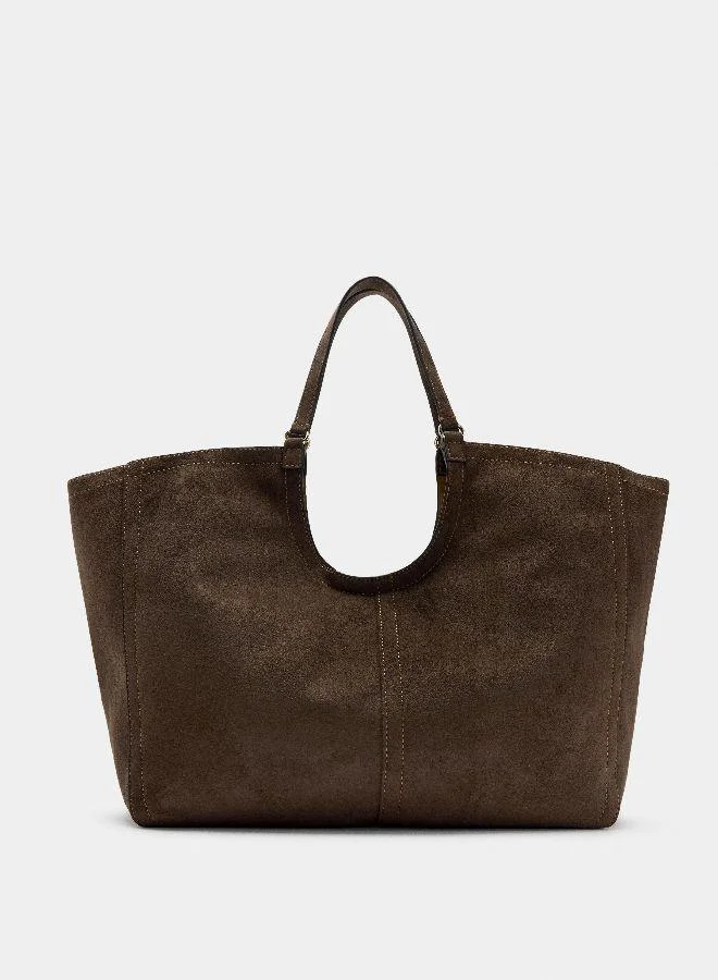 بارفوا حقيبة تسوق بتأثير الجلد مع حقيبة