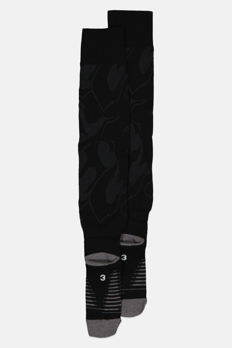 Puma x AC Milan Home Replica Men Brand Logo Long Socks, Black - Image 2