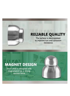 Generic Magnetic Door Stop, Silver Stainless Steel Magnetic Door Stopper, Magnetic Door Stopper with Adhesive Tape, Heavy Duty Door Holder Door Catch Hold Your Door Open (2 Pcs)  - Image 3