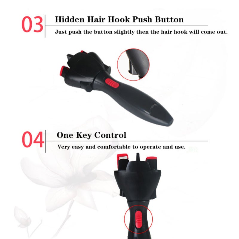 Automatic Hair Braiding Tool: 360 Degree Rotation Sensitive Anti-Stuck Design - One-Click Control Hair Braider for At-Home DIY Hair Styling - Image 3