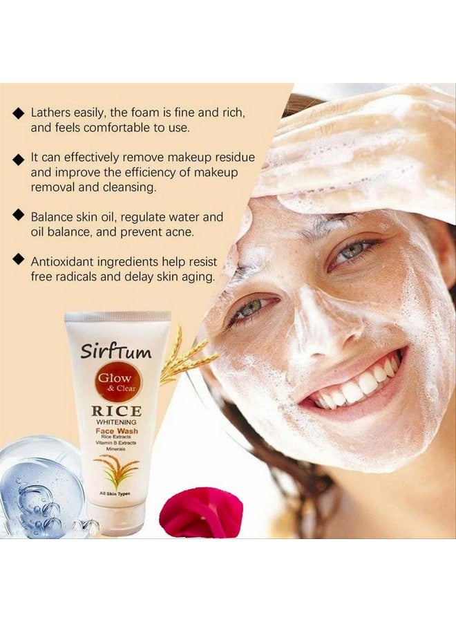 SIRF TUM 7 Glow & Clean Rice Water Bright Cleansing Foam Face Wash-Gold Foil Peel Off Mask,98.4% Gold Peel Off Mask, Anti-Wrinkle Anti-Aging Gold Face Mask set 2 - Image 2