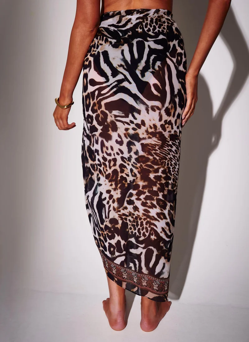 ساوث بيتش South Beach Leopard Printed Sarong