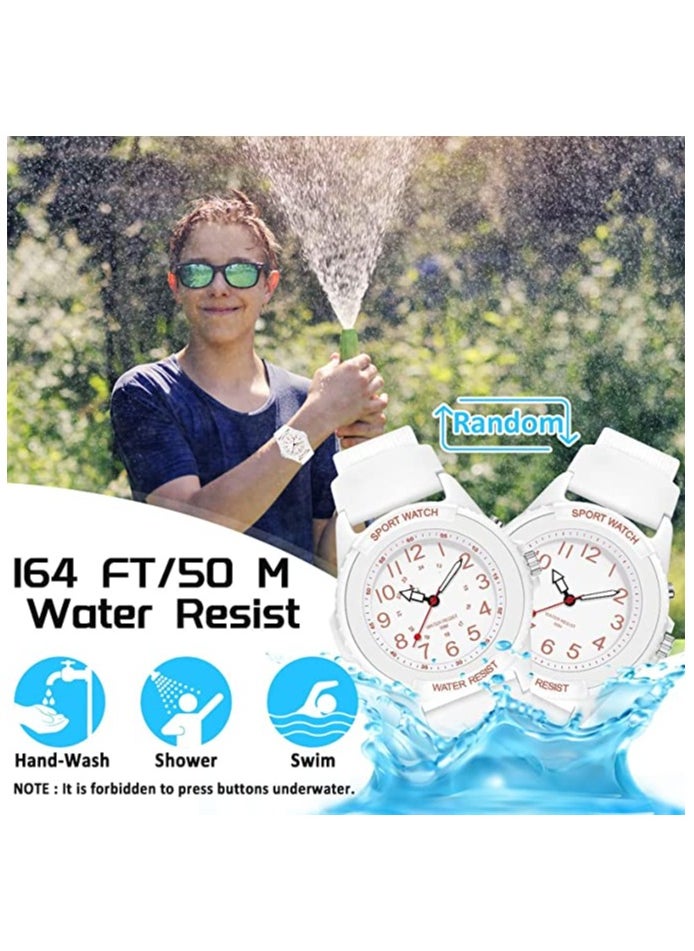 Captaintech Waterproof Kids Analog Watch for Boys & Girls, Night Light Feature, Easy-to-Read Learning Time Watch for Ages 9-18, Perfect Gift for Young Learners  - Image 5