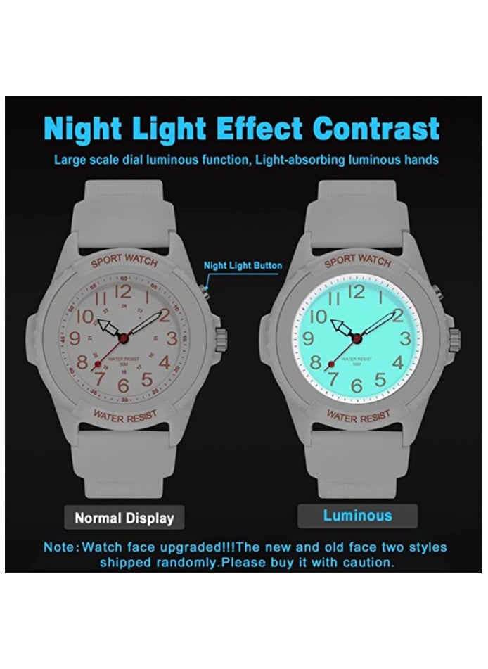 Captaintech Waterproof Kids Analog Watch for Boys & Girls, Night Light Feature, Easy-to-Read Learning Time Watch for Ages 9-18, Perfect Gift for Young Learners  - Image 2