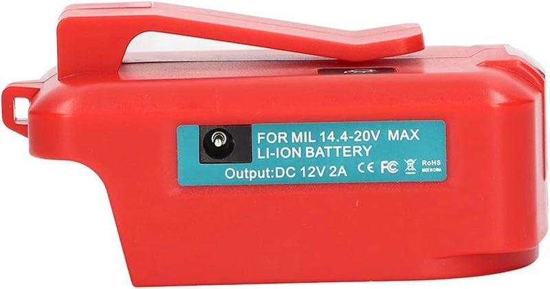 ADP05 محول طاقة 12 فولت تيار مستمر، محول بطارية ليثيوم 14.4-20 فولت مع مصباح عمل LED - Image 4