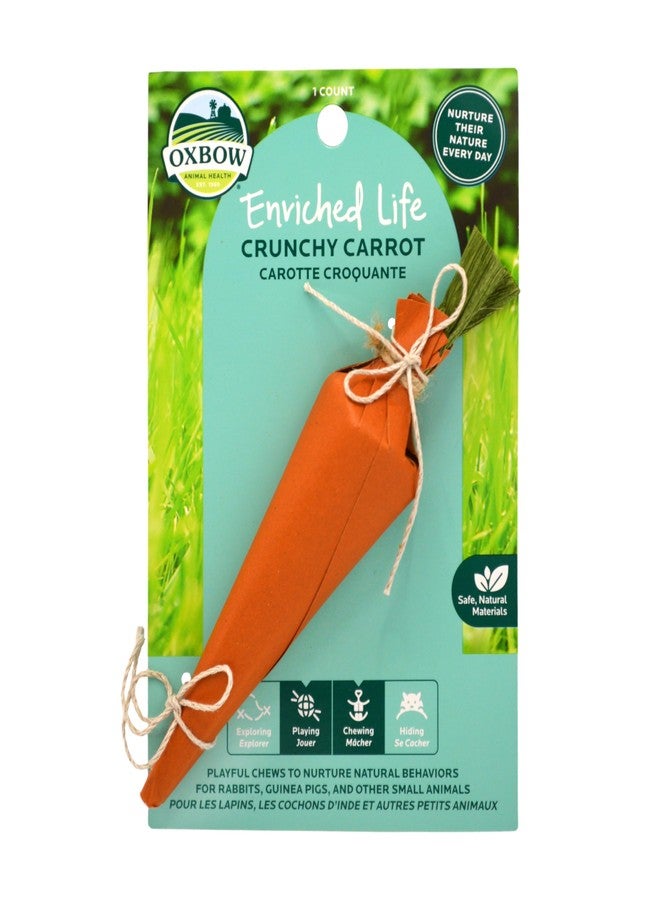 Oxbow Enriched Life Crunchy Carrot, Natural Paper Chew Toy for Rabbits, Guinea Pigs, and Hamsters, Promotes Dental Health and Foraging, Safe Enrichment Accessory, Small Pet Chew - Image 1