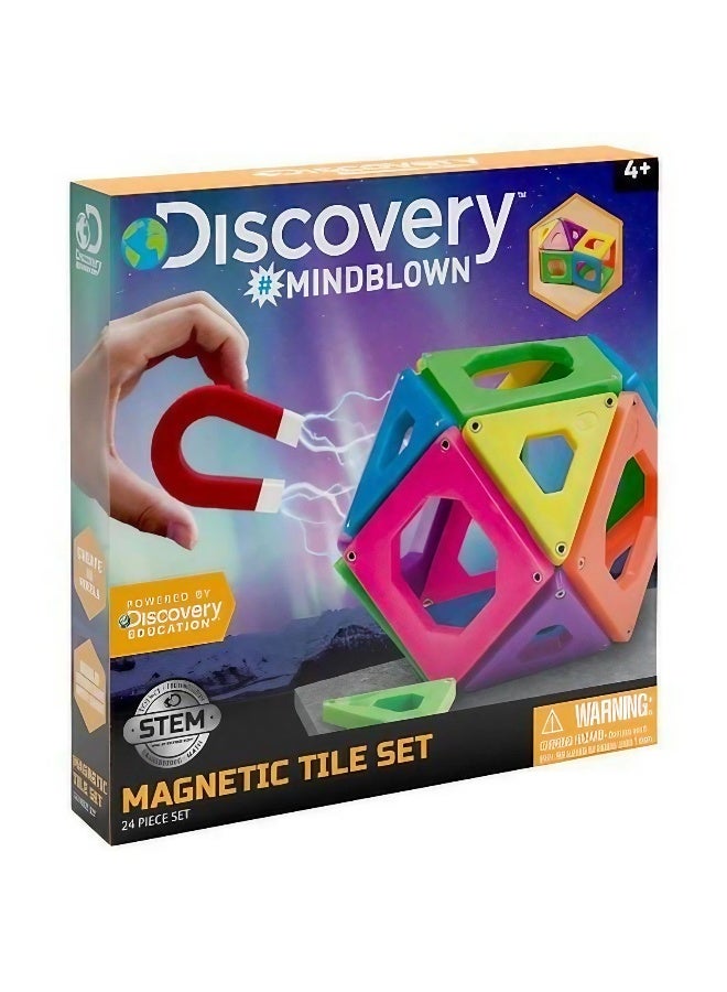 Discovery Discovery Mindblown Magnetic Tiles Set (24 Pieces) - Image 1