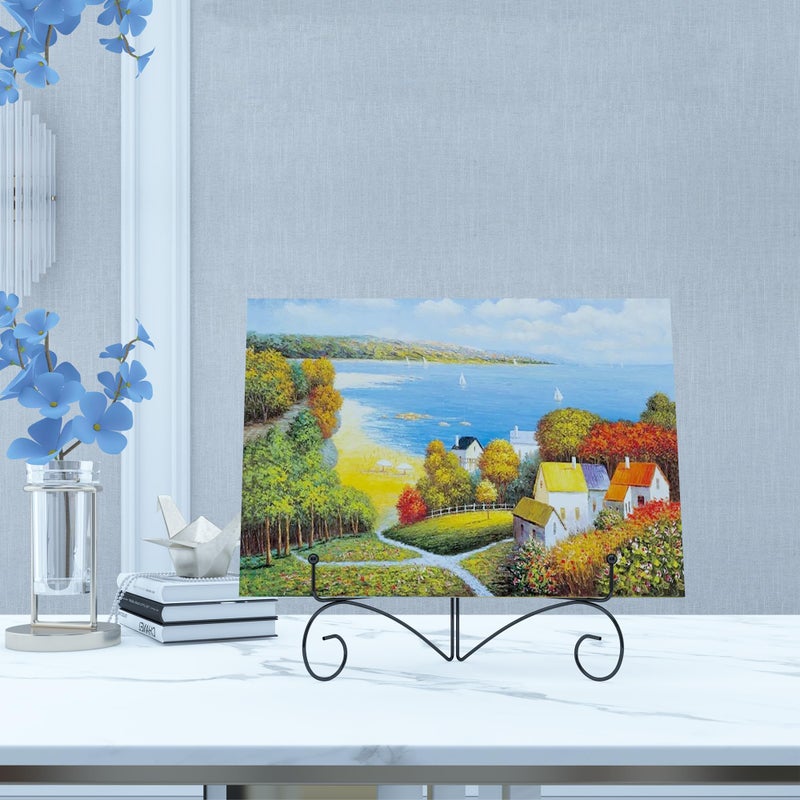 HEMYLU Plate Stand for Display with Hinged Folding Design, 6 Inch Picture Stands for Tables, Small Easels for Displaying Book, Art Piece, Photo and Platter, 6â€™â€™ Black - Image 5