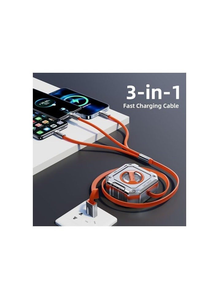 Oatsbasf Multi Charging Cable, 3 in 1 USB Charging Cable with Type C, Micro USB, Phone Port, Compatible Cell Phones Tablets Universal Use - Image 2