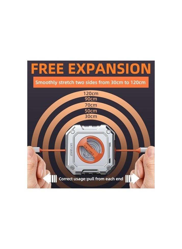 Oatsbasf Multi Charging Cable, 3 in 1 USB Charging Cable with Type C, Micro USB, Phone Port, Compatible Cell Phones Tablets Universal Use - Image 3