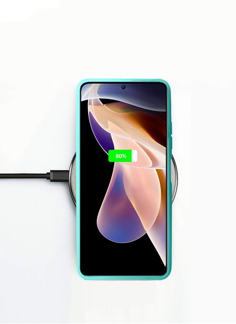 دبليو تيك - غطاء حماية هجين شفاف لهاتف Xiaomi Redmi Note 11 Pro Plus 5G أخضر بحري - Image 1