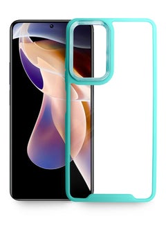 غطاء حماية هجين شفاف لهاتف Xiaomi Redmi Note 11 Pro Plus 5G أخضر بحري