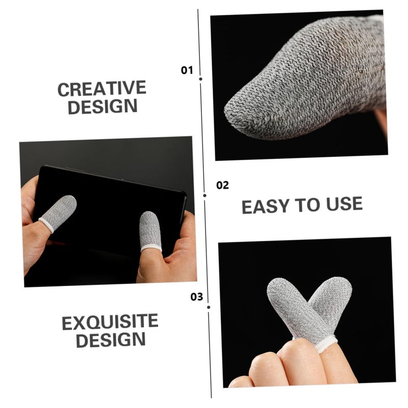 10 Pcs Breathable Wear Resistant Thumb Sleeves Fiber Flexible Touchscreen Covers for Gaming Sweat Finger Protectors - Image 4