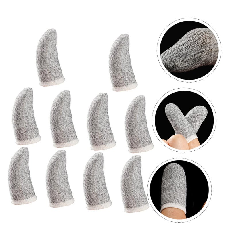 10 Pcs Breathable Wear Resistant Thumb Sleeves Fiber Flexible Touchscreen Covers for Gaming Sweat Finger Protectors - Image 5