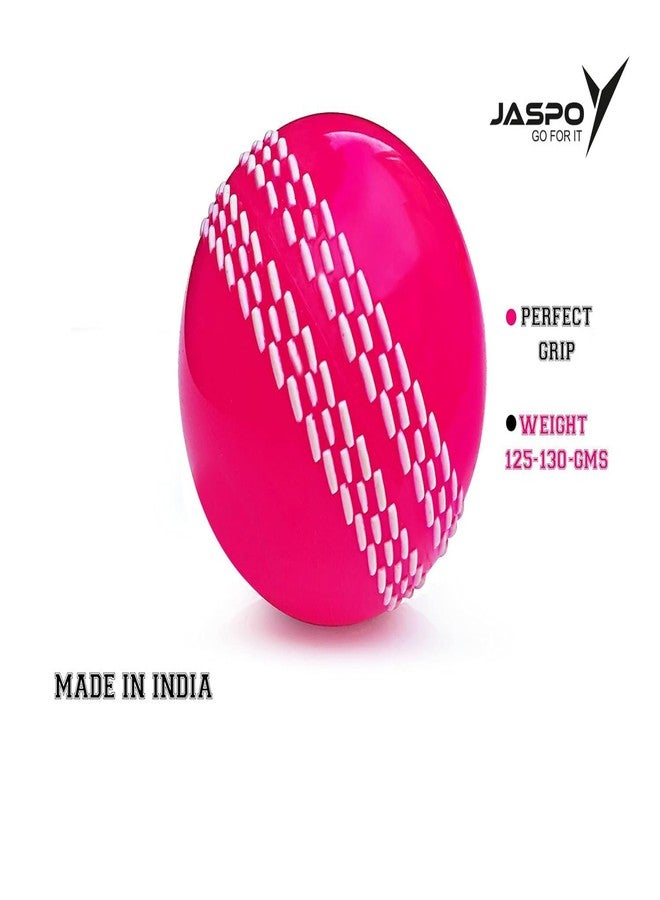 jaspo T-20 Ultra Practice Cricket Ball/Wind Balls (125-130 GMS) for - Indoor & Outdoor Street & Beach Cricket (Pack of 2) (Pink) - Image 2
