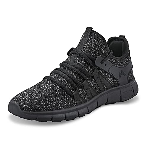 INZCOU Running Shoes Lightweight Tennis Shoes Breathable Mesh Walking Sneakers Starry Black 7women / 6men - Image 4