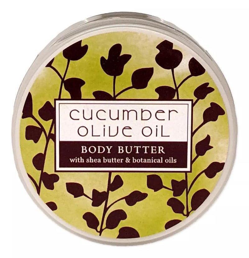 Greenwich Bay Trading Co. Scented Botanic Body Butter - Luxurious Hydration with Shea & Cocoa Butter, Enriched with Vitamin E - 8 Ounce Tub (Cucumber Olive Oil) - Image 2