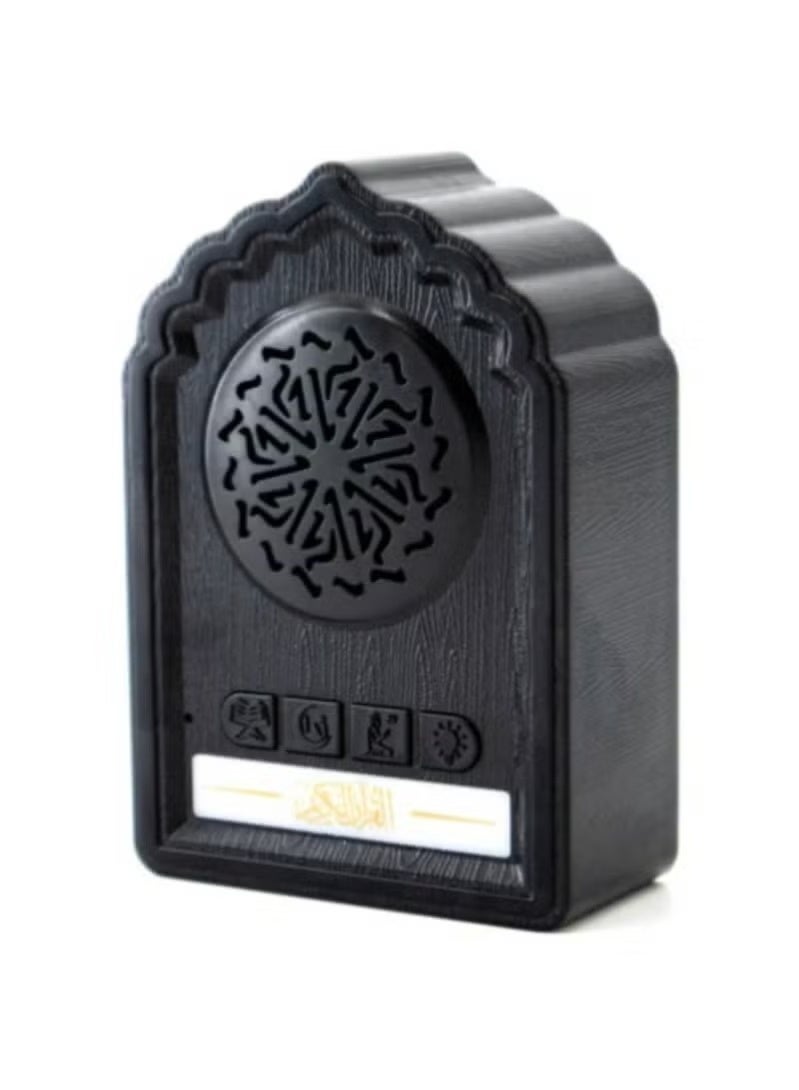 TIGER QB812 Holy Wall-Mounted Bluetooth Quran Speaker with Night Light – SQ669 Wireless Al-Quran Audio Speaker with 24-Hour Playback of Ruqyah, Zikir, Dua & Full Quran – Loop Function, Remote Control, 3-Pin Wall Plug – Islamic Wall Speaker for Home & Mosque (Black) - Image 1