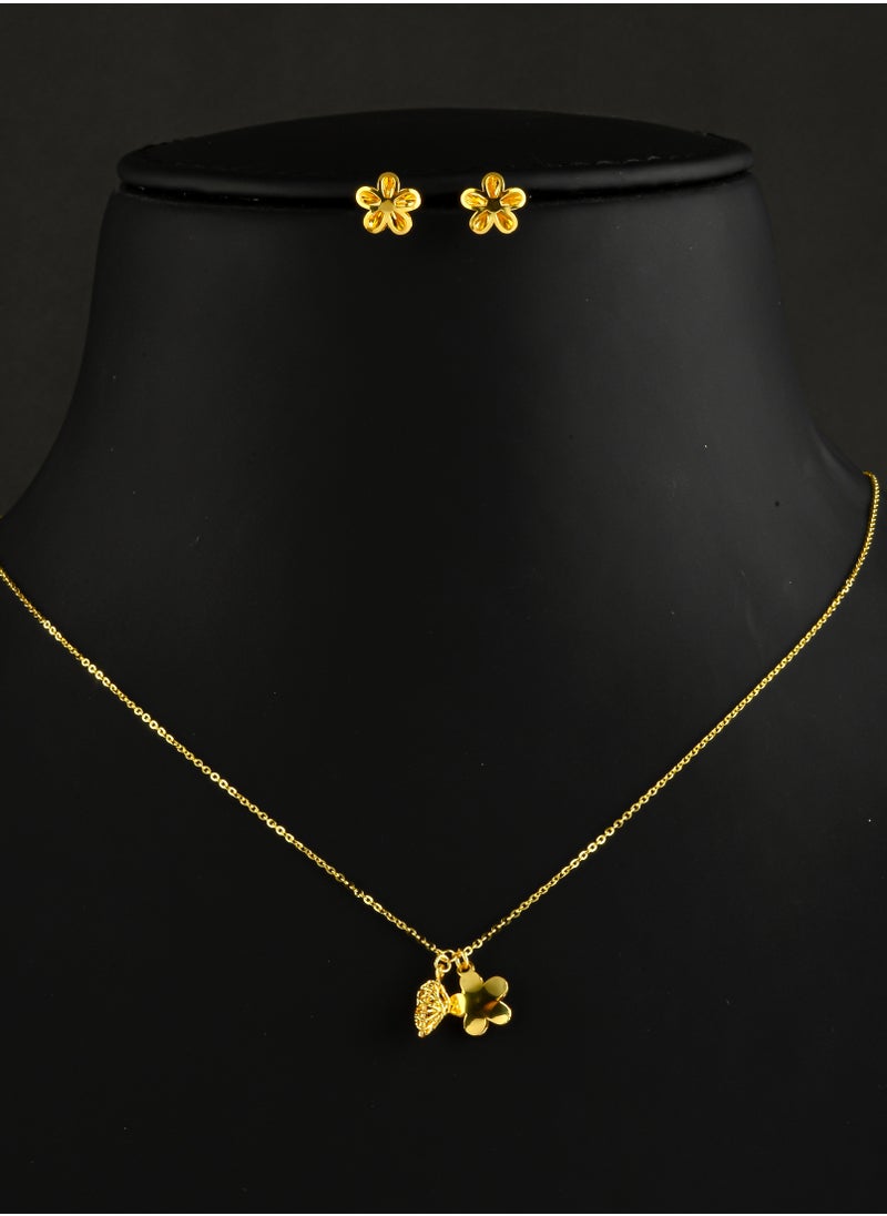 BAFLEH JEWELLERY Minimal Weight, Maximum Brilliance – Experience Bafleh Jewellery’s Light & Lovely 22kt Gold Necklace Set 