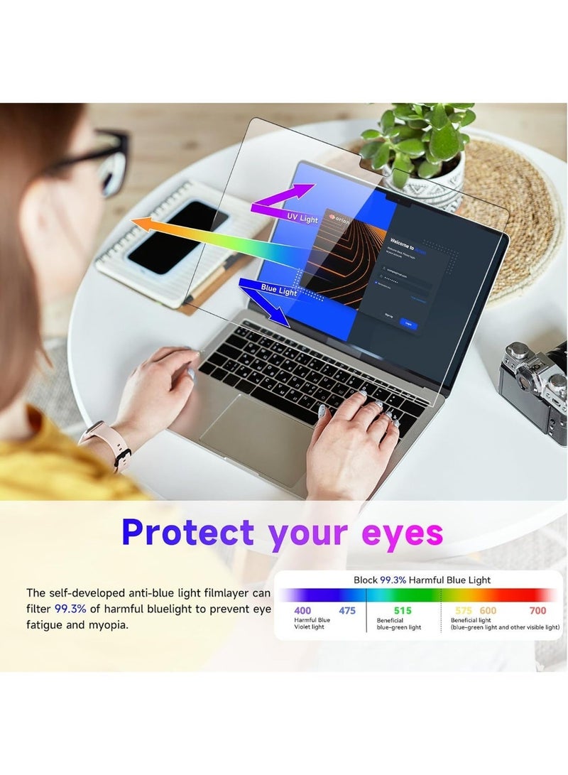 1Pack Macbook Pro 14 inch Screen Protector 2026 2025-2021 M5 M4 M3 M2 M1 A3427 A3426 A3185 A3112 A3401 A2918 A2992 A2779 A2442,Bubble Free Blue Light Screen Filter for Macbook Pro 14.2" -Eye Care/Anti-Glare-Matte - Image 2