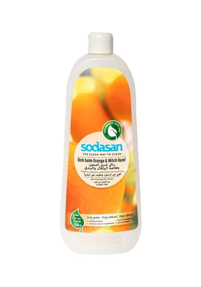 sodasan 100% Natural Dish Balm Orange And Hazel 1L - Image 1