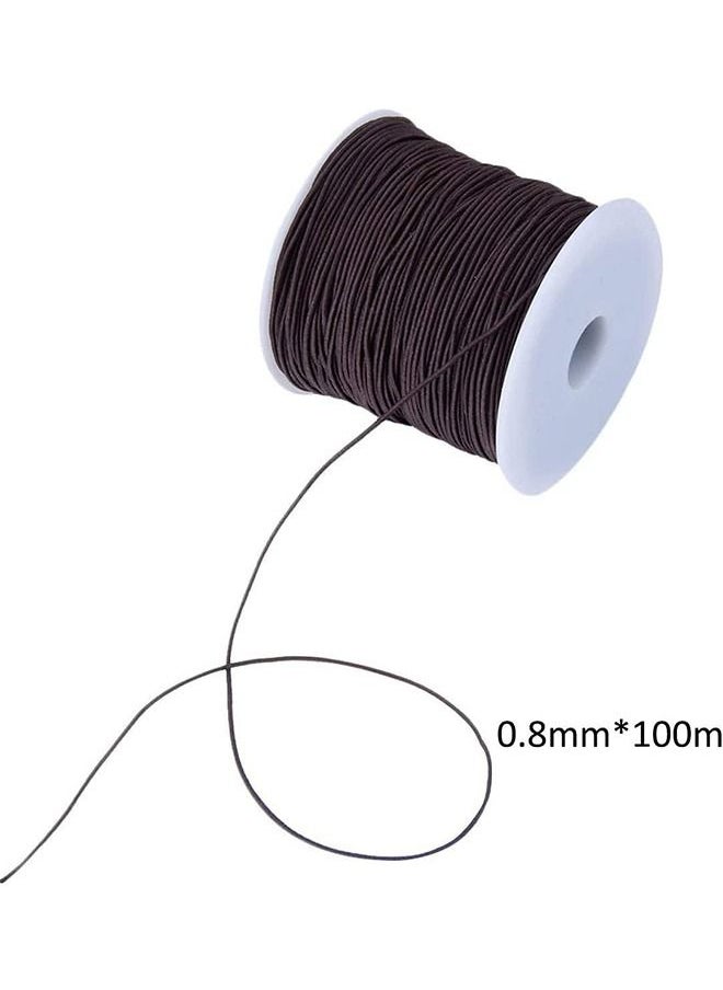 Generic - 100 Meters 0.8 mm Black Elastic String Stretch Cord Beading Thread - Image 1