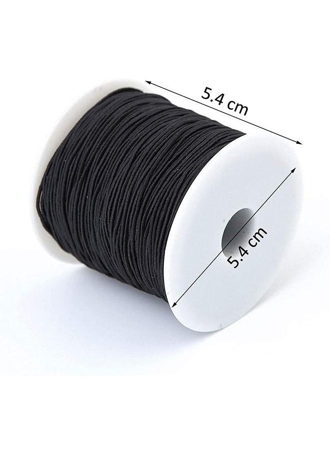 Generic - 100 Meters 0.8 mm Black Elastic String Stretch Cord Beading Thread - Image 1