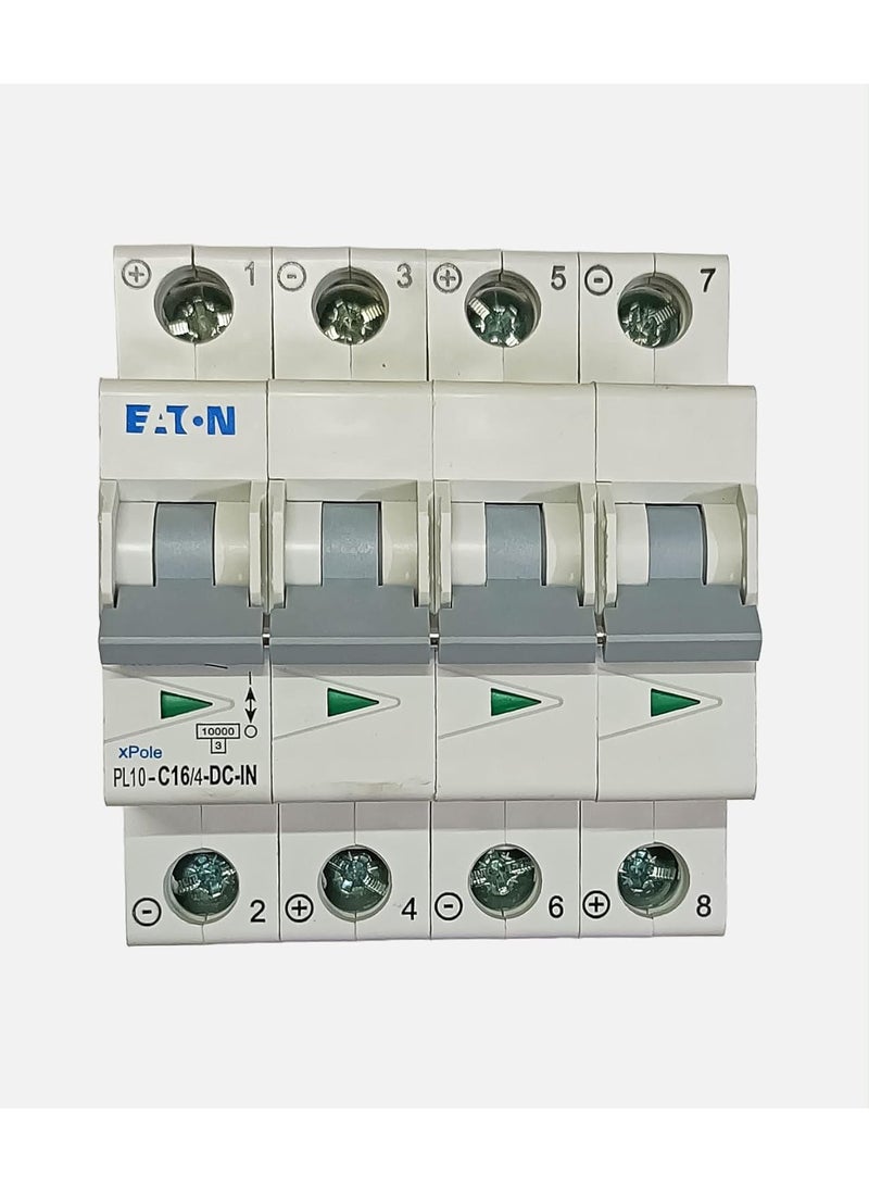 Generic EATON 16A 4P CCURVEDC MCB 10kA 1000V MINATURE CIRCUIT BREAKER  - Image 1