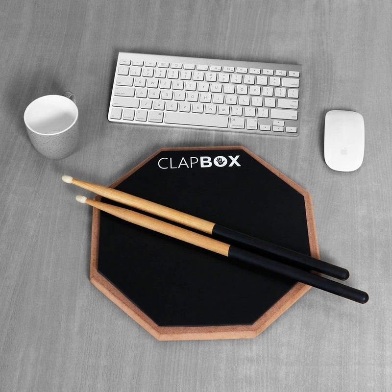 Clapbox Drum Practice Pad - 12 inches, Black (Practice pad only) - Image 5