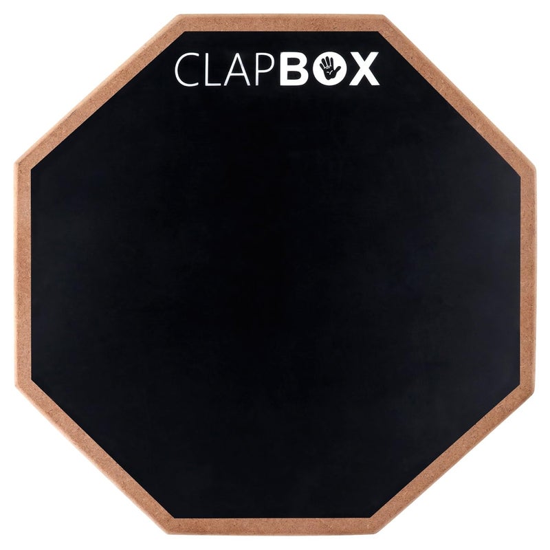 Clapbox Drum Practice Pad - 12 inches, Black (Practice pad only) - Image 1